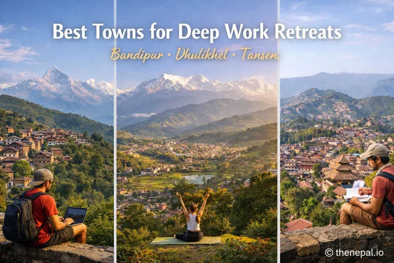 Best towns for deep work retreats in Nepal including Bandipur, Dhulikhel, and Tansen